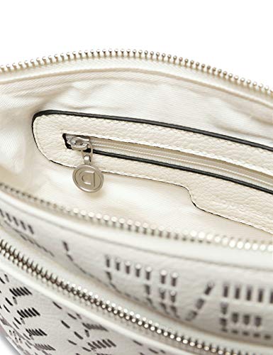 Desigual Bols_azabache Durban - Bolso bandolera (4 x 17,5 x 27,2 cm), color Blanco, talla 4x17.5x27.2 cm (B x H x T)