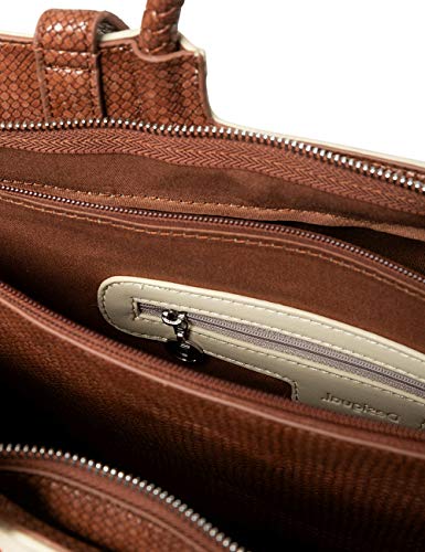 Desigual Bols_legacy Holbox - Bolso de mano para mujer (17 x 30,5 x 37 cm), color Blanco, talla 17x30.5x37 cm (B x H x T)