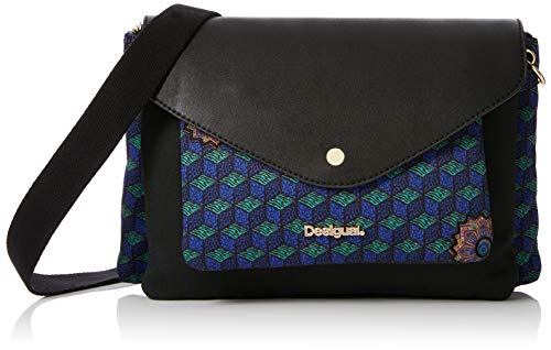 Desigual - Bols_urban Mandala Petrer, Bolsos bandolera Mujer, Azul (Azul Tinta), 7x17x29.5 cm (B x H T)