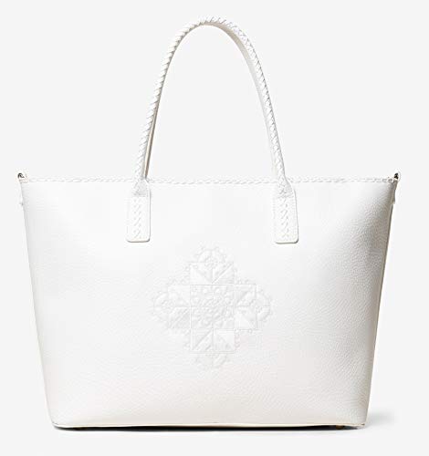 Desigual - Bolso para mujer, color Blanco, talla Large