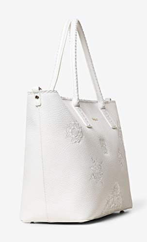 Desigual - Bolso para mujer, color Blanco, talla Large