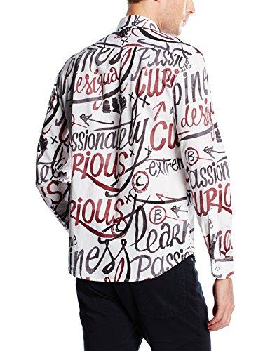 Desigual Julio Camisa, Blanco (Blanco 1000), Medium para Hombre