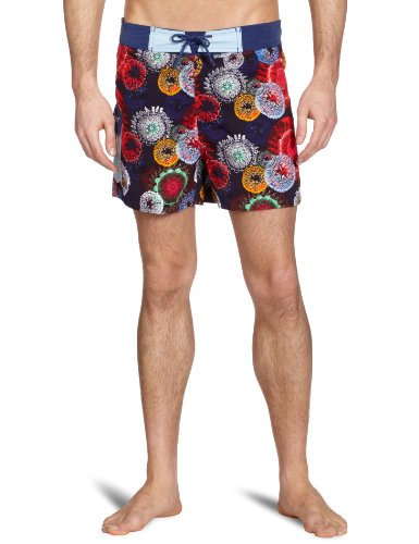 Desigual Manolo - Bañador de natación para Hombre, tamaño M, Color Azul Marino