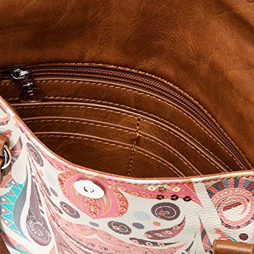 Desigual MULTIVERSE LOVERTY Bolso de mano femmes Marrón/Multicolor - única - Bolso
