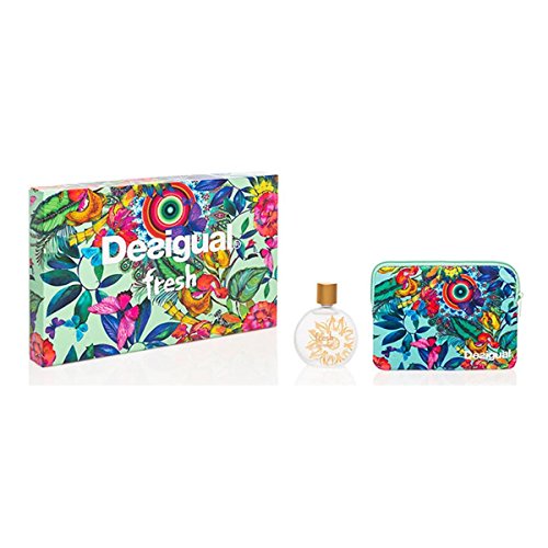 Desigual Perfume Coffret Fresh Eau de Toilette Spray con neceser Donna 100 ml