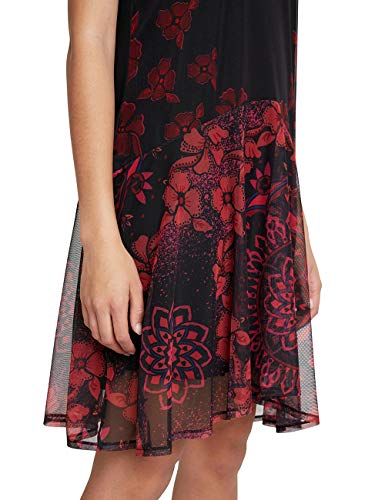Desigual Vest_Canton Vestido Casual, Negro, XS para Mujer