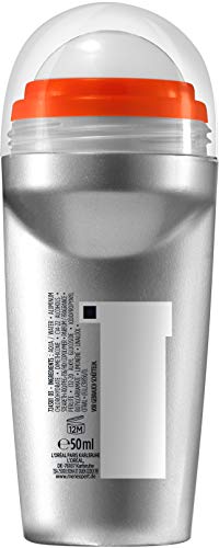 Desodorante L'Oreal Men Expert Fresh Extreme Roll-On, pack de 6 unidades, regula la formación de sudor y combate el olor corporal de larga duración (6 x 50 ml)