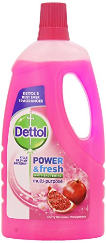Dettol Power and Fresh Limpiador de suelos, flor de cerezo y granada, 1 litro