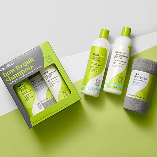 DevaCurl How to Quit Shampoo: Cleanse & Condition Curl Kit Mujeres Champú 236ml - Champues (Mujeres, Champú, Pelo rizado, 236 ml, Make sure to vigorously work No-PooTM throughout the scalp and continue that vigorous motion while...)