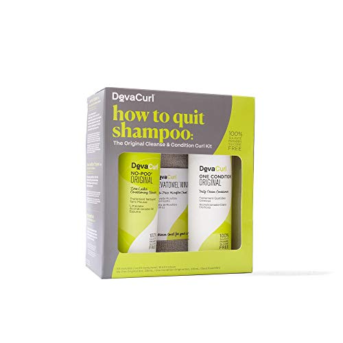 DevaCurl How to Quit Shampoo: Cleanse & Condition Curl Kit Mujeres Champú 236ml - Champues (Mujeres, Champú, Pelo rizado, 236 ml, Make sure to vigorously work No-PooTM throughout the scalp and continue that vigorous motion while...)