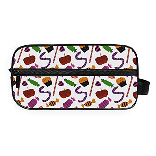 DEZIRO Bolsa de aseo portátil para viaje, para Halloween o truco o trato, impermeable, organizador de maquillaje, bolsa de cosméticos para mujeres y niñas