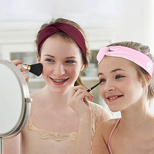 diadema con botones 6 Colores,diademas para mujer,diadema de yoga elastica,diadema con botones enfermera,Antideslizante Turbante,Diadema Deportiva,Cabello Lindos Accesorios para Enfermeras Doctores.