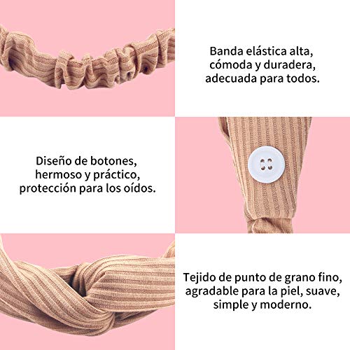 diadema con botones 6 Colores,diademas para mujer,diadema de yoga elastica,diadema con botones enfermera,Antideslizante Turbante,Diadema Deportiva,Cabello Lindos Accesorios para Enfermeras Doctores.