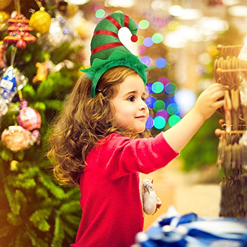 Diadema de Navidad 2 Pcs Diadema de pelo de duende lindo Diadema Disfraz de Navidad Vestir Accesorio para el cabello para niñas Niños Mujeres Fiesta Celebración Disfraces Disfraces Decoración festiva