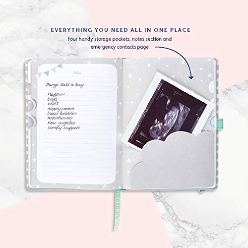 Diario de embarazo Baby B - color plata, empieza a las 8 semanas