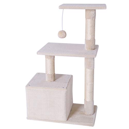 Dibea KB00250 Árbol Rascador para Gatos, Escalador, Altura 80 cm, Color Beige
