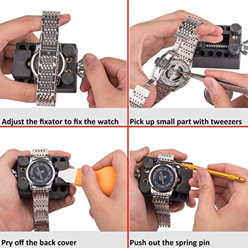 Dioxide - Kit de reparación de relojes, 150 unidades, para relojes, reparación de relojes, relojes, herramientas para reparación