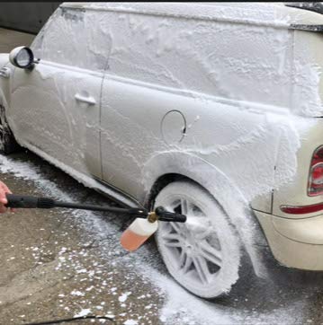 Dirtbusters Champú para coches Snow Snow Foam limpiador con cera de alto brillo y aroma de caramelo de cereza 5L para una limpieza y valetado profesional