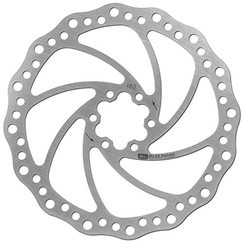 Disco de freno de bicicleta de Miles Racing, de acero inoxidable para usar con pastillas de freno de disco orgánico, semimetálico y sinterizado, tamaño 160 mm, 0.29