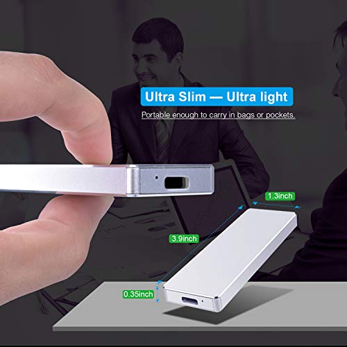 Disco Duro Externo 1 TB,USB-C Disco Duro Externo para PC, Mac, Xbox One, MacBook.(1TB,Azul)