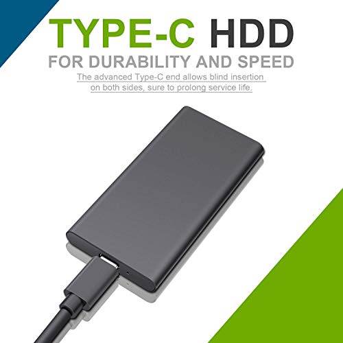 Disco duro externo portátil de 1 TB y 2 TB, disco duro externo ultrafino para PC, Mac, portátil y Smart TV negro 2 tb