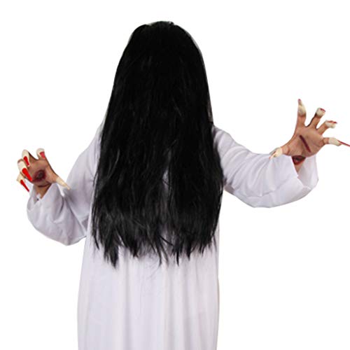 Disfraz de fantasma, accesorios para disfraces de Halloween, cicatrices, uñas postizas, pelucas de sangre, horrorizadas, para cosplay, para hombres y mujeres A