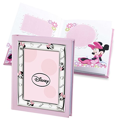 Disney Baby - Minnie Mouse - Álbum de fotos/diario con marco en la cubierta - Regalo ideal para bautizos y cumpleaños