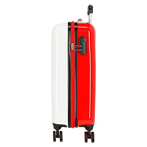 Disney Maleta de cabina Enjoy The Day, color Blanco/Rojo