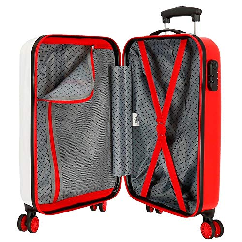 Disney Maleta de cabina Enjoy The Day, color Blanco/Rojo