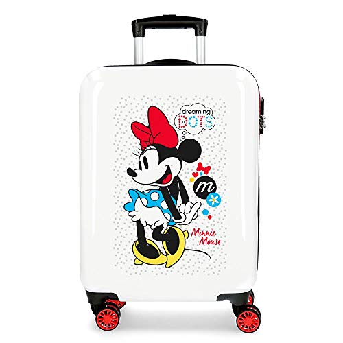 Disney Maleta de cabina Enjoy The Day, color Blanco/Rojo