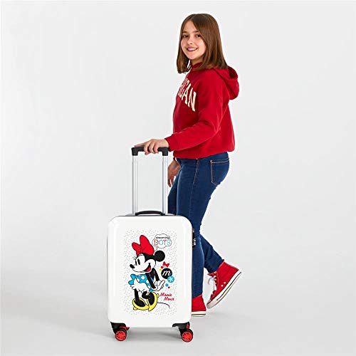 Disney Maleta de cabina Enjoy The Day, color Blanco/Rojo