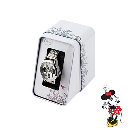 Disney Reloj Análogo clásico para Mujer de Cuarzo con Correa en Acero Inoxidable MN8008
