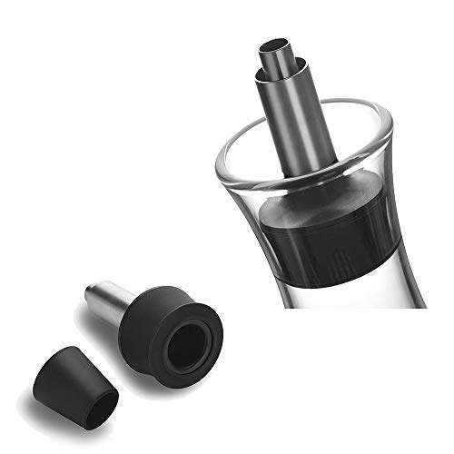 Dispensador De Aceite De Oliva.Botellas De Vidrio Y Vertedor Vertedor Para Cocina,Crucero / Decantador De Aceite Y Vinagre,Con Caño Tapado Sin Goteo,Contenedor De Condimento Líquido 550ML