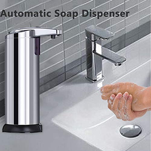 Dispensador Jabón Automático, Dosificador Gel Hidroalcohólico Automatico, Sensor de Movimiento por Infrarrojos, Base Impermeable, Baño Apropiado, Cocinas, Hotel, Restaurante