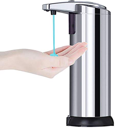 Dispensador Jabón Automático, Dosificador Gel Hidroalcohólico Automatico, Sensor de Movimiento por Infrarrojos, Base Impermeable, Baño Apropiado, Cocinas, Hotel, Restaurante