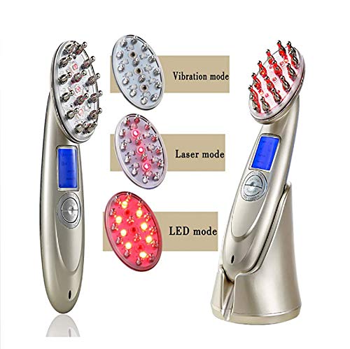 Dispositivo para el tratamiento de la pérdida del cabello, láser + terapia con luz LED, cepillo para el nuevo crecimiento del cabello, masajeador anti de la cabeza para la pérdida del cabello