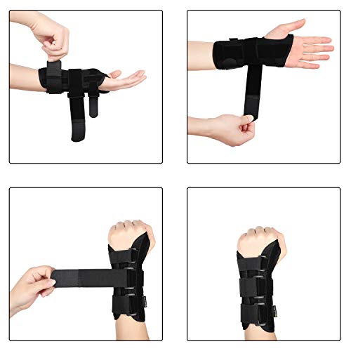 DISUPPO Muñequera Ajustable Para Ejercicio Deportivo, Dolores de Muñeca, Esguinces, Estrés Repetitivo, Artritis, Rehabilitación de Lesiones y Protección Contra Lesiones, Para Hombre y Mujer(izquierda)