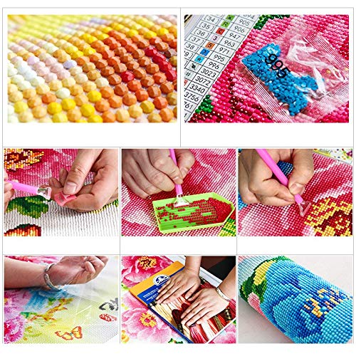 DIY 5D Kits de Pintura de Diamantes Cabina de pintura al óleo Taladro Completo Crystal Rhinestone Adultos Bordado Diamond Painting Punto Cruz Imagen Artesanía Para Hogar Decoración Pared 40x50cm