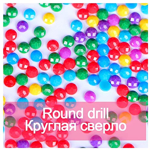 DIY 5D Kits de Pintura de Diamantes Cabina de pintura al óleo Taladro Completo Crystal Rhinestone Adultos Bordado Diamond Painting Punto Cruz Imagen Artesanía Para Hogar Decoración Pared 40x50cm