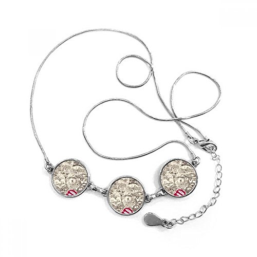 DIYthinker Pintado a Mano británica autobús Londres Ojos Big Ben Londres Reino Unido Forma Redonda Colgante Collar Joyas con Cadena decoración Regalo