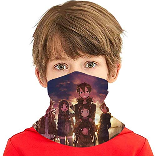 DJNGN Antifaz para dormir 100% seda Sword Art Online Bandana Face Mask Variety Face Towel Multifunction Ice Silk Bib Scarf Teenagers Sun Uv Dust Windproof Seamless Balaclavas Kids Face Mask Sports M