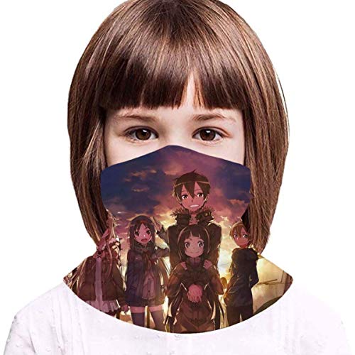 DJNGN Antifaz para dormir 100% seda Sword Art Online Bandana Face Mask Variety Face Towel Multifunction Ice Silk Bib Scarf Teenagers Sun Uv Dust Windproof Seamless Balaclavas Kids Face Mask Sports M