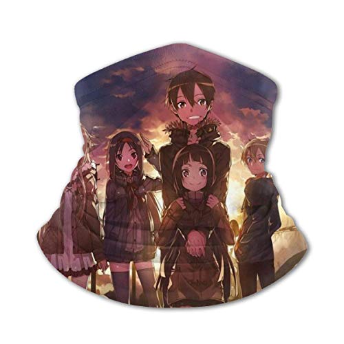 DJNGN Antifaz para dormir 100% seda Sword Art Online Bandana Face Mask Variety Face Towel Multifunction Ice Silk Bib Scarf Teenagers Sun Uv Dust Windproof Seamless Balaclavas Kids Face Mask Sports M