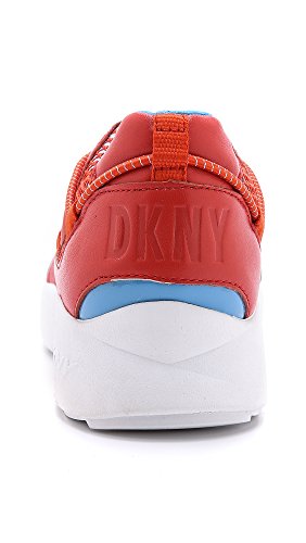 DKNY Entrenador De Corredor De Vaina Doble Rojo Amapola 39 Red Leather