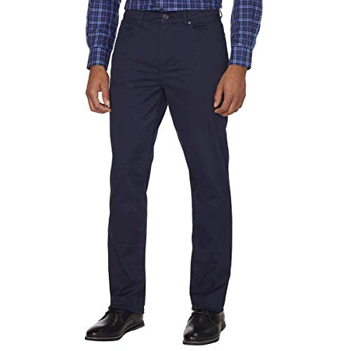 DKNY Men's Brushed Bedford Slim Straight Twill Pant