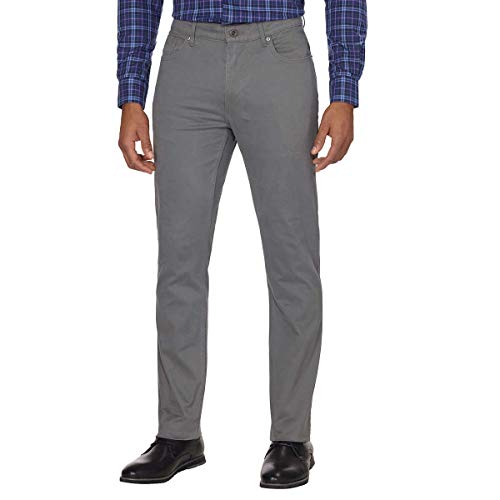 DKNY Men's Brushed Bedford Slim Straight Twill Pant