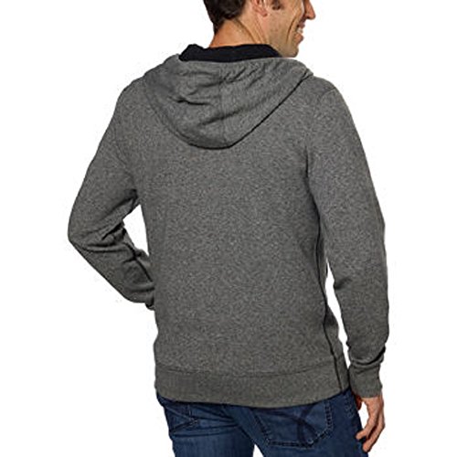 DKNY Vaqueros de Hombre Full Zip con Capucha Sweatshirt-Charcoal