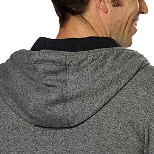 DKNY Vaqueros de Hombre Full Zip con Capucha Sweatshirt-Charcoal
