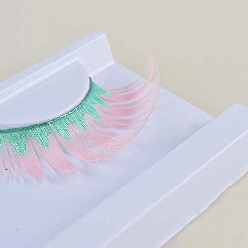 Dljyy Exageradas pestañas Falsas, Color Ojos Cola Ondas largas pestañas, pestañas Maquillaje Creativo for los Ojos de Todos, 02 (Color : 3)