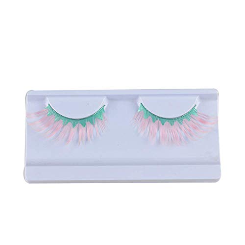 Dljyy Exageradas pestañas Falsas, Color Ojos Cola Ondas largas pestañas, pestañas Maquillaje Creativo for los Ojos de Todos, 02 (Color : 3)